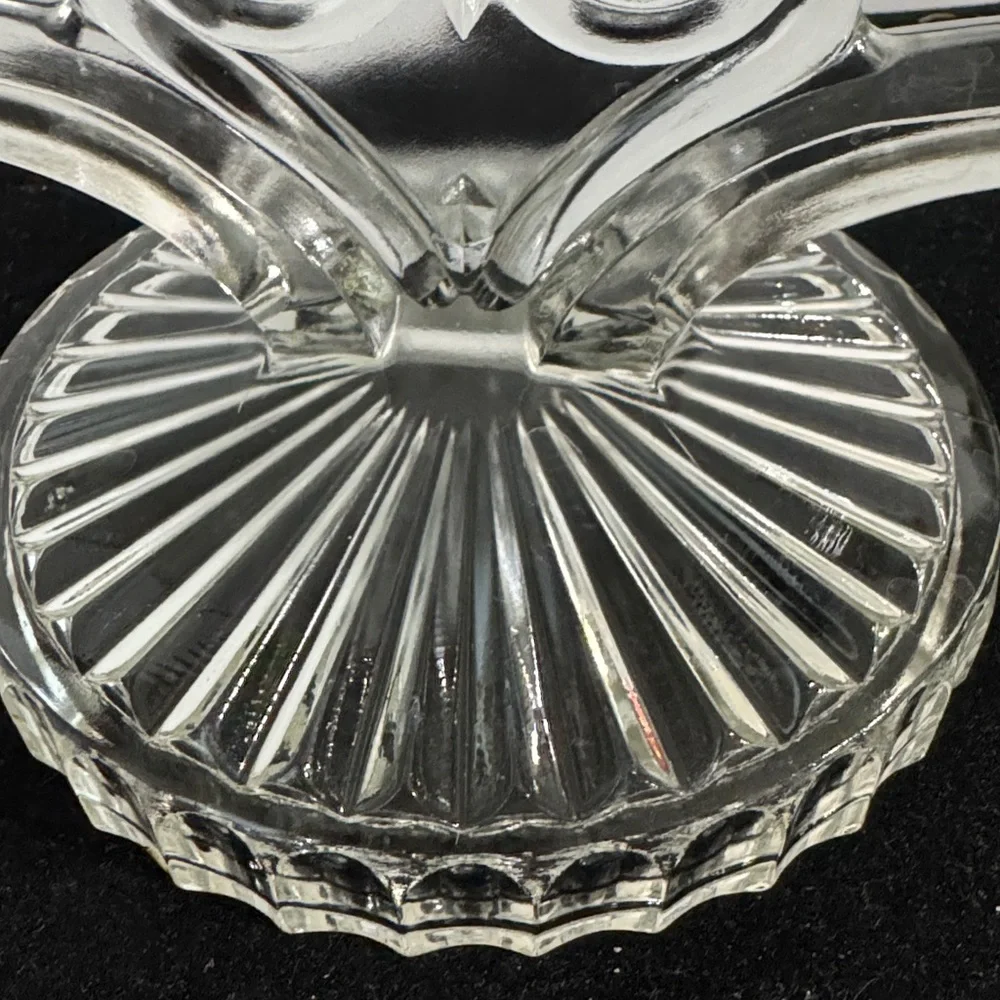 Elegant Cosmos Candleholders by Jeanette, Triple Candle Holders/USA/1940s